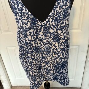 Lilly Pulitzer Navy and White Florin Top